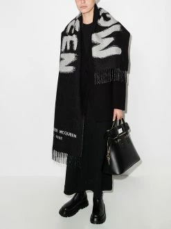 Alexander McQueen graffiti print scarf