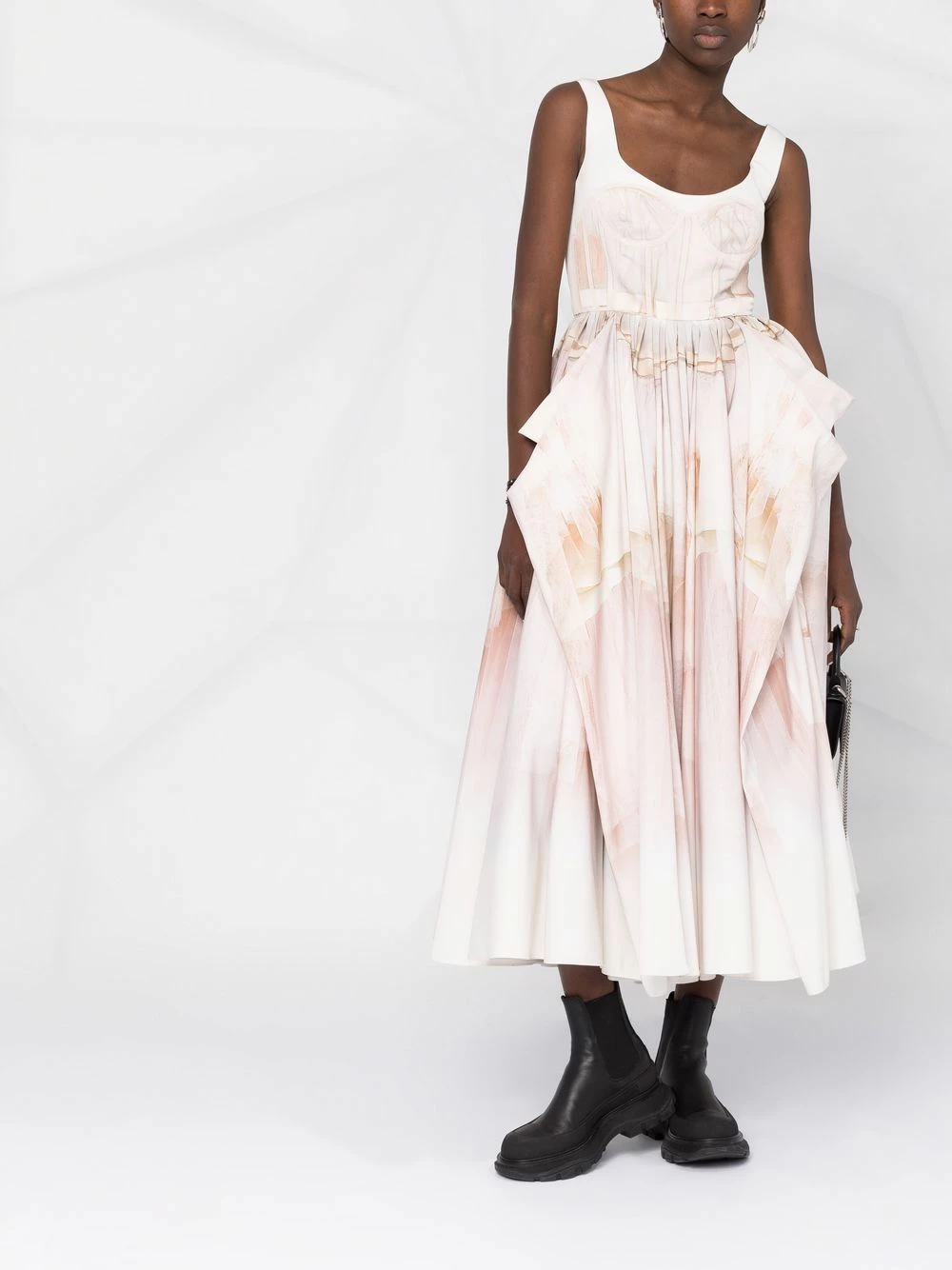 Alexander McQueen Tulle toile bow drape dress 2 Alexander McQueen tulle toile bow drape dress