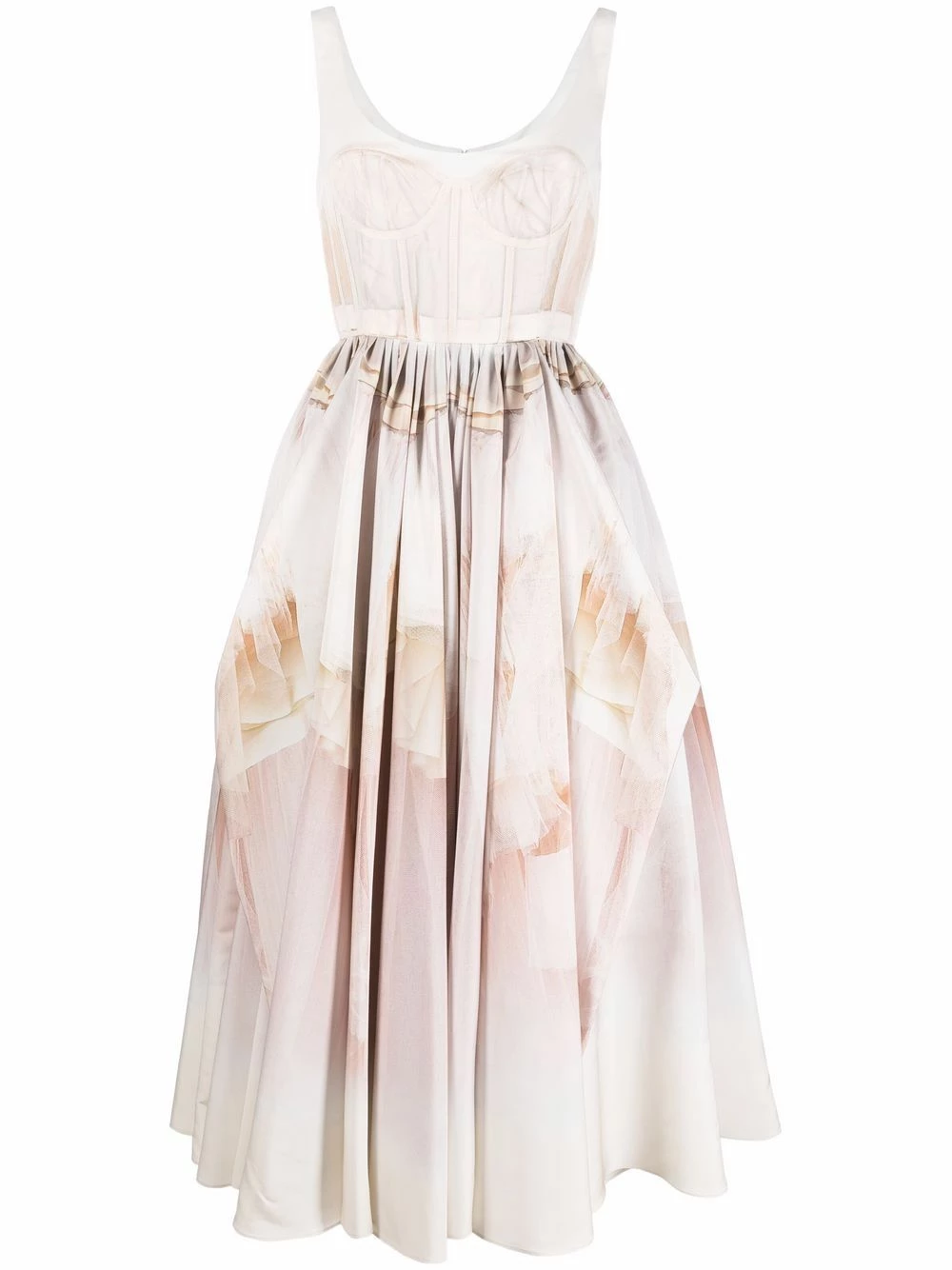Alexander McQueen Tulle toile bow drape dress 1 Alexander McQueen tulle toile bow drape dress