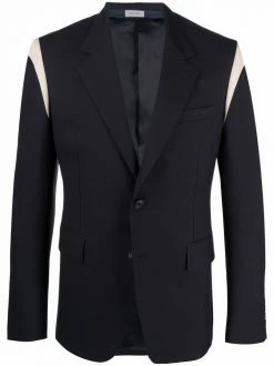 Alexander McQueen panelled wool blazer