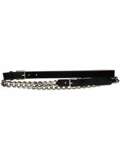 Alexander McQueen chain-link leather belt