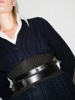 Alexander McQueen double-strap leather belt