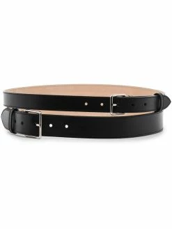 Alexander McQueen double-strap leather belt