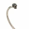 Alexander McQueen crystal skull open cuff bracelet