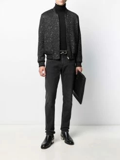 Alexander McQueen logo-embroidered straight-leg jeans