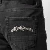 Alexander McQueen logo-embroidered straight-leg jeans