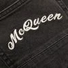 Alexander McQueen logo-embroidered straight-leg jeans
