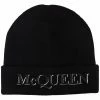 Alexander McQueen embroidered-logo beanie