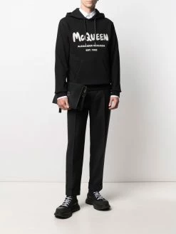 Alexander McQueen logo-print hoodie