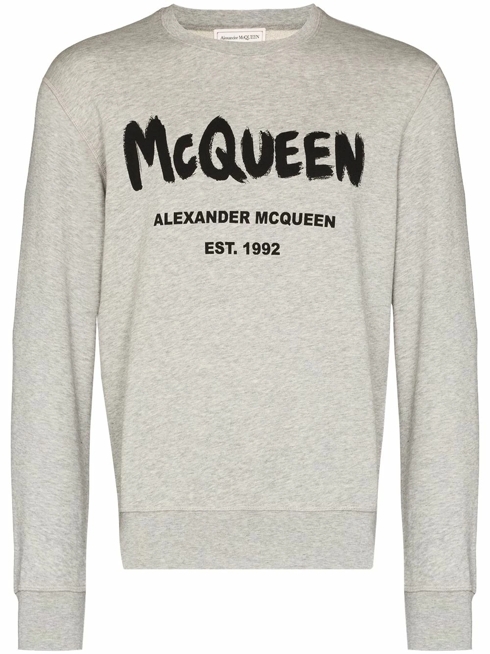 Alexander McQueen Graffiti print crew neck sweatshirt 1 Alexander McQueen graffiti print crew neck sweatshirt