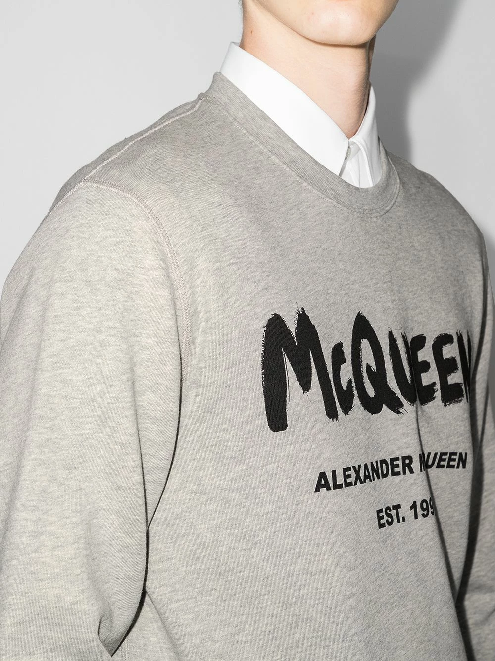 Alexander McQueen Graffiti print crew neck sweatshirt 4 Alexander McQueen graffiti print crew neck sweatshirt