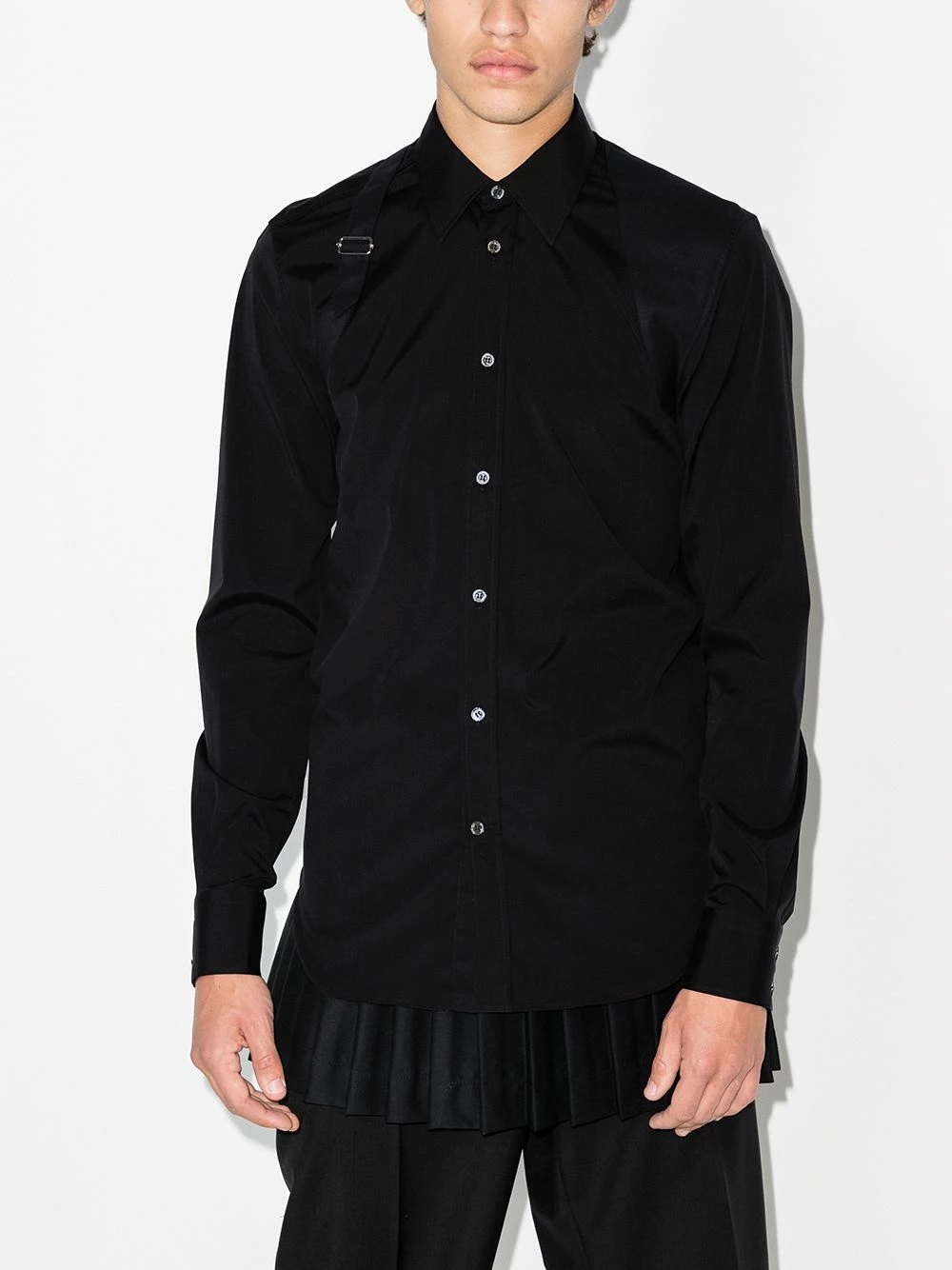 Alexander McQueen Harness classic collar shirt 2 Alexander McQueen harness classic collar shirt