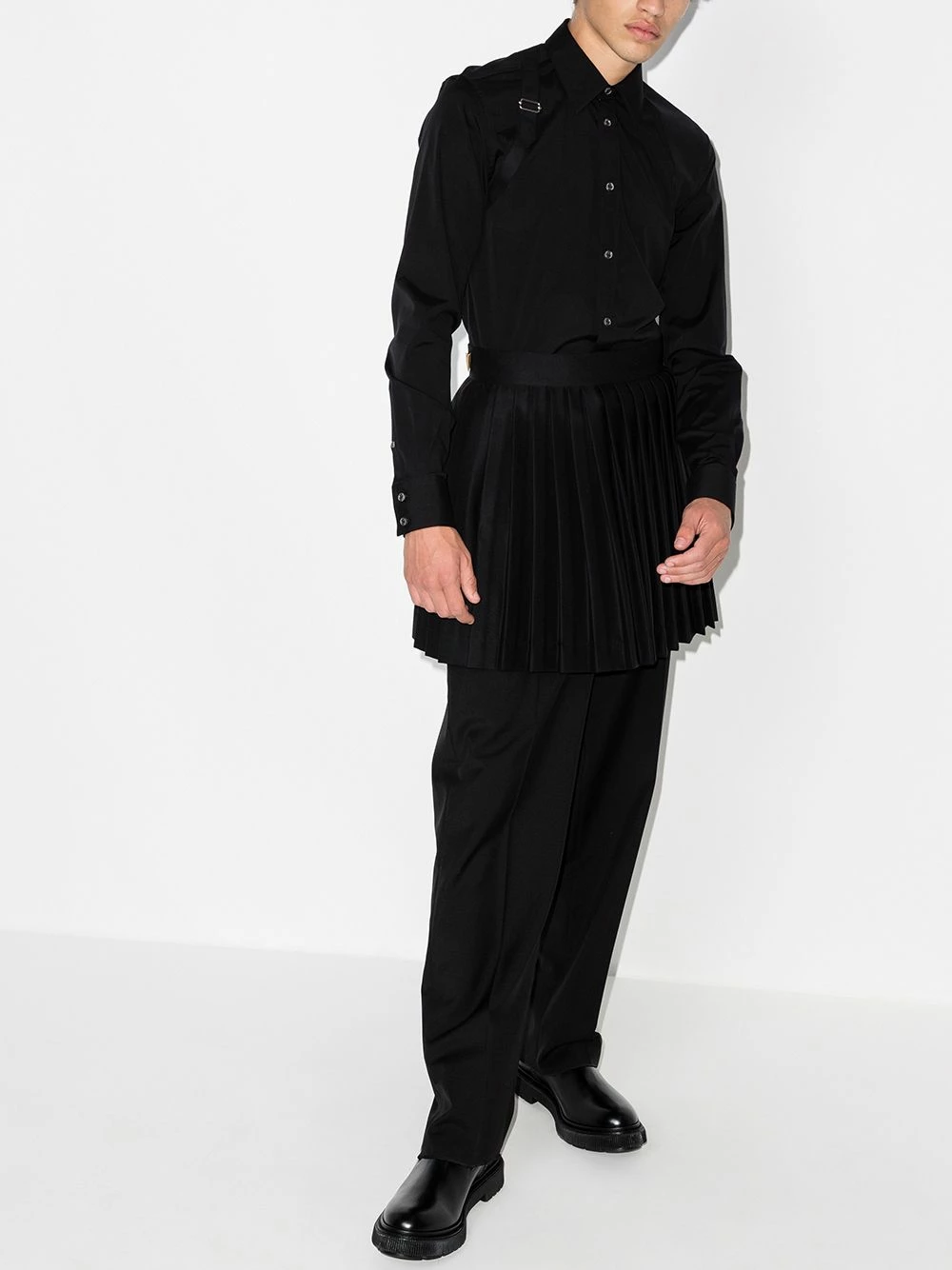 Alexander McQueen Harness classic collar shirt 5 Alexander McQueen harness classic collar shirt