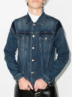 Alexander McQueen logo-embossed denim jacket