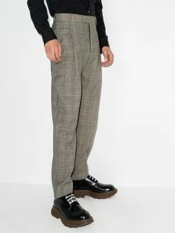 Alexander McQueen check-pattern tailored trousers