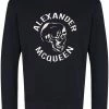 Alexander McQueen embroidered skull logo sweatshirt