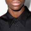 Alexander McQueen logo tape pointed collar shirt
