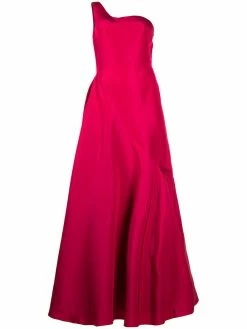 Alexander McQueen one-shoulder silk gown
