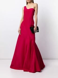 Alexander McQueen one-shoulder silk gown