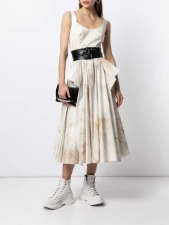 Alexander McQueen printed drape dress