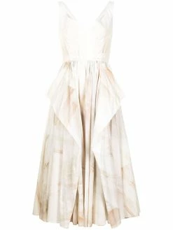 Alexander McQueen printed drape dress