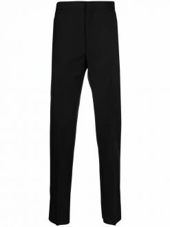 Alexander McQueen pressed-crease tailored trousers