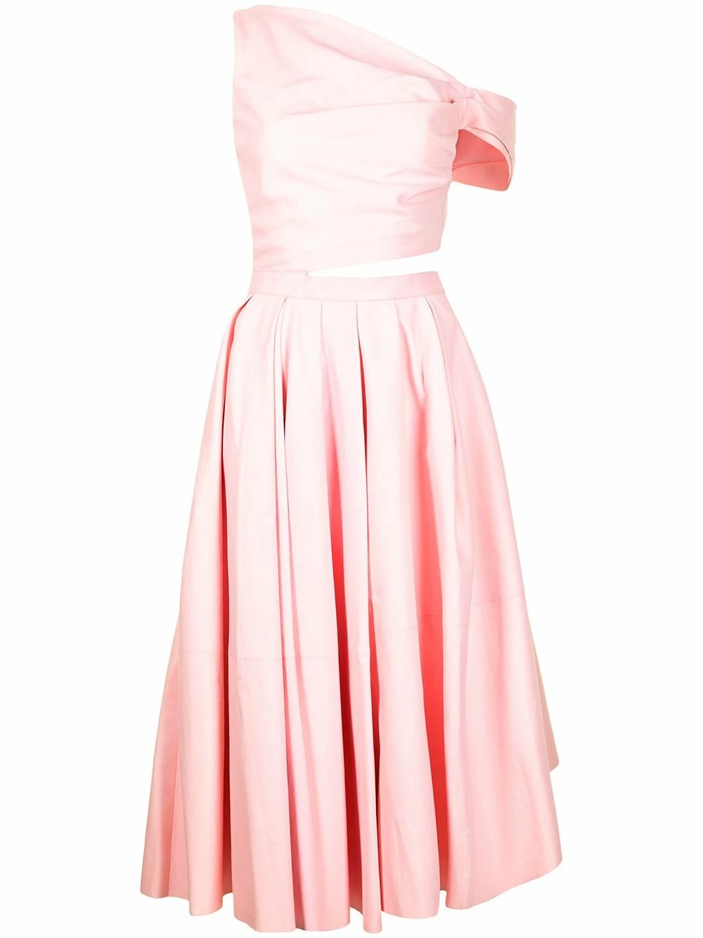 Alexander McQueen Off shoulder pleated dress 1 Alexander McQueen off-shoulder pleated dress