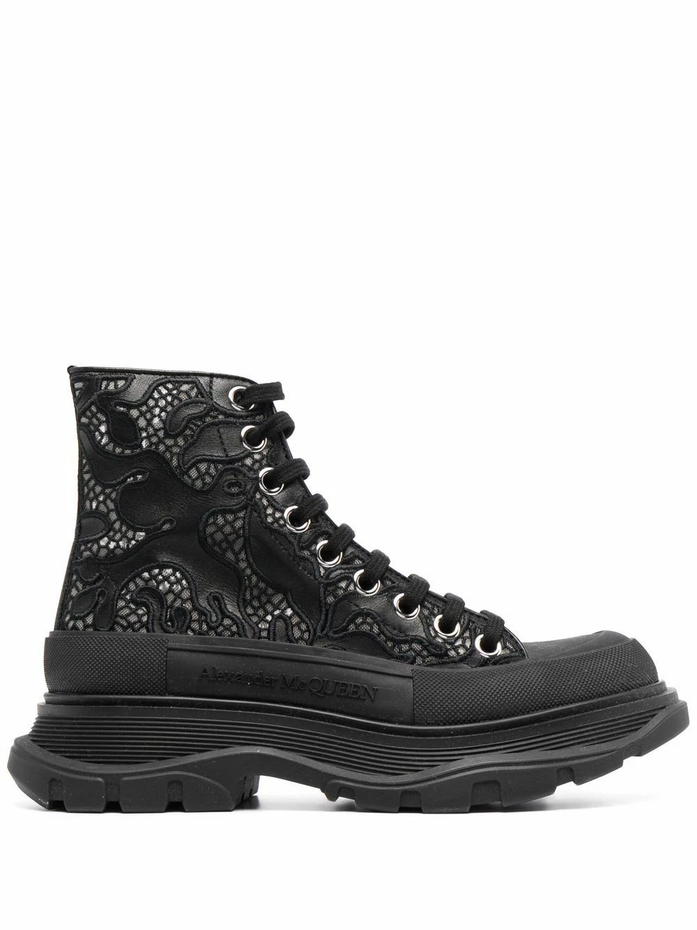 Alexander McQueen Embossed logo lace up sneakers 1 Alexander McQueen embossed-logo lace-up sneakers