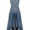 Alexander McQueen square-neck denim dress