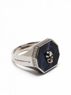 Alexander McQueen skull-detail signet ring