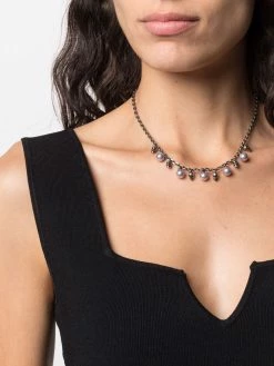 Alexander McQueen skull pearly bead necklace