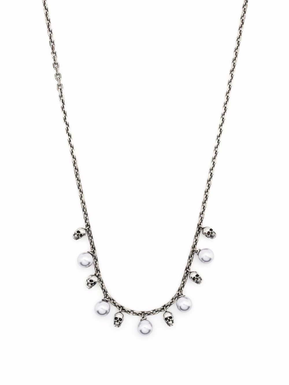 Alexander McQueen Skull pearly bead necklace 1 Alexander McQueen skull pearly bead necklace