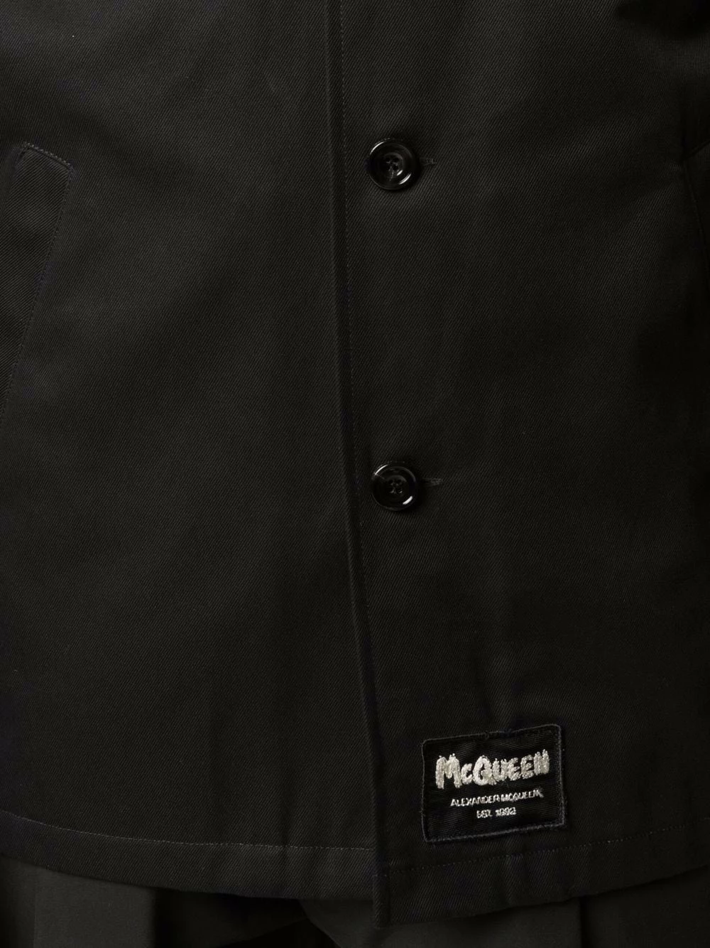 Alexander McQueen Logo patch shirt jacket 5 Alexander McQueen logo-patch shirt jacket