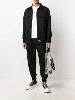 Alexander McQueen logo-patch shirt jacket