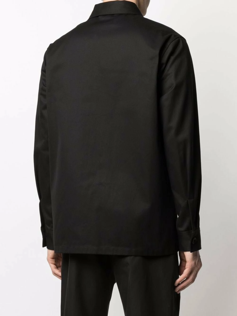 Alexander McQueen Logo patch shirt jacket 4 Alexander McQueen logo-patch shirt jacket