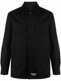 Alexander McQueen logo-patch shirt jacket