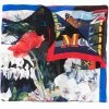 Alexander McQueen rose print silk scarf