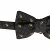 Alexander McQueen skull-jacquard bow tie