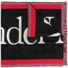 Alexander McQueen logo-intarsia wool scarf