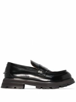 Alexander McQueen lug-sole penny loafers