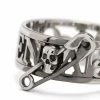 Alexander McQueen skull safety pin ring