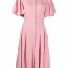 Alexander McQueen flared short-sleeved midi dress
