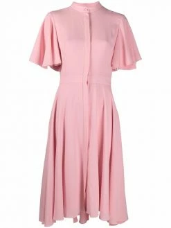Alexander McQueen flared short-sleeved midi dress
