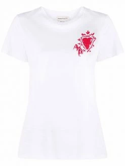 Alexander McQueen heart-print cotton T-shirt