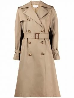 Alexander McQueen Hybrid Graffiti belted trench coat