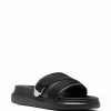 Alexander McQueen logo-strap slides
