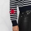 Alexander McQueen crochet-patch striped jumper