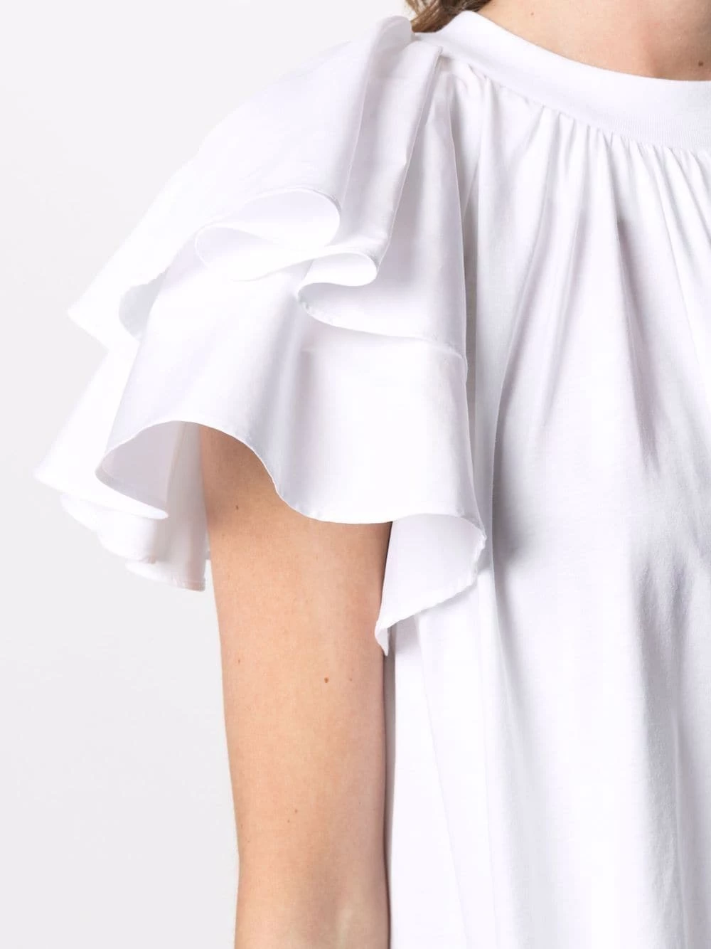 Alexander McQueen Ruffled sleeve cotton blouse 5 Alexander McQueen ruffled-sleeve cotton blouse