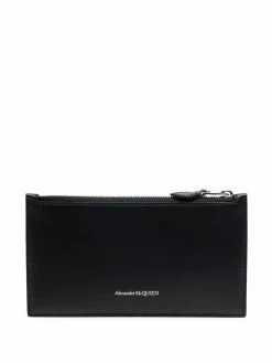 Alexander McQueen logo-print zipped cardholder
