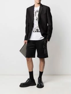 Alexander McQueen logo-embroidered track shorts